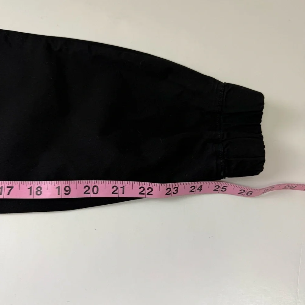 L'Agence Pants Womens 23 Black Mirabel Mid Rise Flight Pant Elastic Hem Cotton